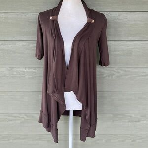 Splendid Open Front Short Sleeve Knit Cardigan